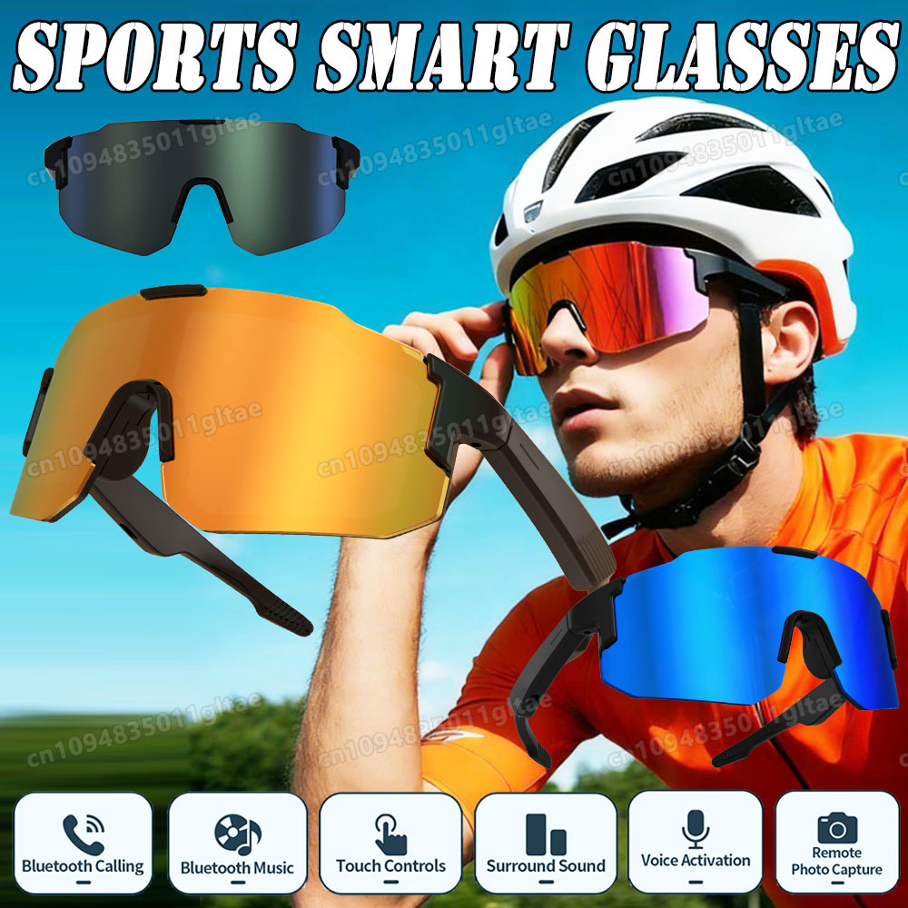 Audio Music Bluetooth - Óculos Inteligentes para Ciclismo com Câmera,