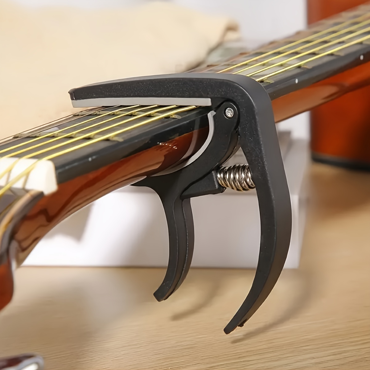 Guitar Capo Clip - Capotraste de Madeira Durável para Guitarra