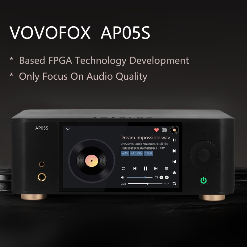 Audio Music Hifi - VOVOFOX-HiFi AP05S Reprodutor de Música Sem