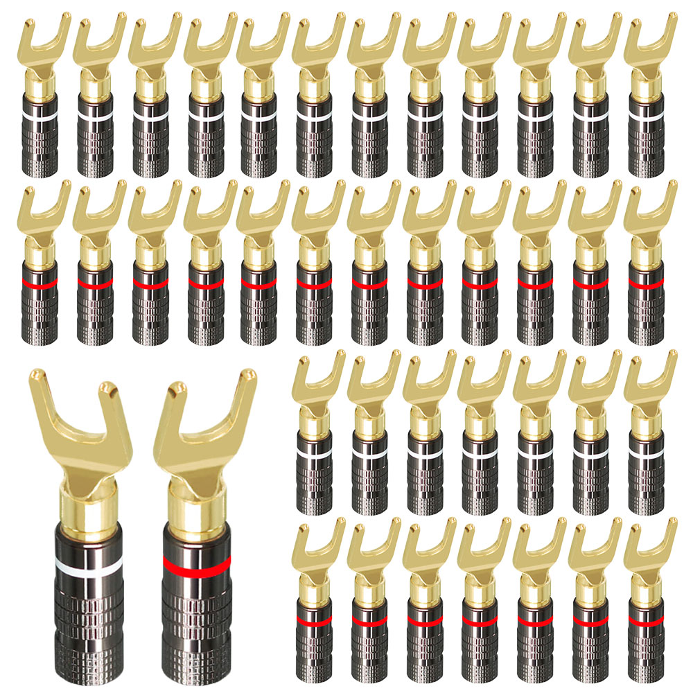 Audio Music Hifi - Banhado A Ouro 24k Banana Plugs,