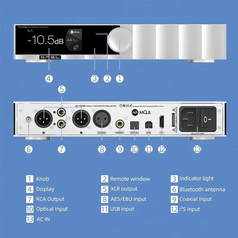 SMSL D400 PRO D400PRO Decodifi - Audio Music Hifi avaliação e preço