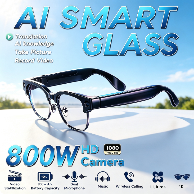 Óculos Inteligentes HD de 800W - Audio Music Bluetooth avaliação e preço